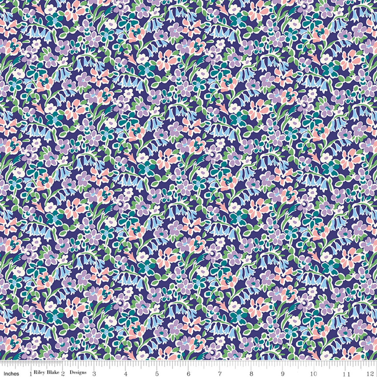 Regent Meadow in B (01667418b) | London Bouquet | Liberty Fabrics | Riley Blake